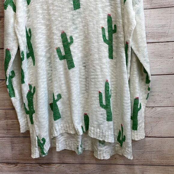 MUMU MELLOW CACTUS CREW VARSITY SWEATER - Picture 3 of 10